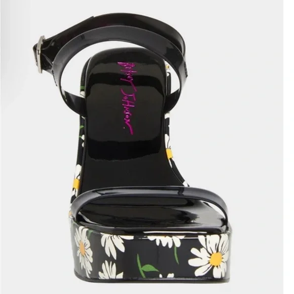 EUC [Betsey Johnson] Landry Daisy Floral Platform Wedge Sandals Women’s Sz 6.5 - Picture 3 of 14